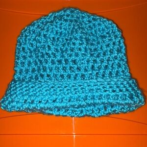 Handmade Teal Crochet Beanie